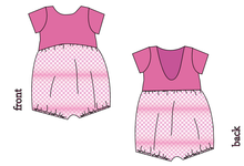 Load image into Gallery viewer, Pink Check Low Back Romper and Bubble Romper