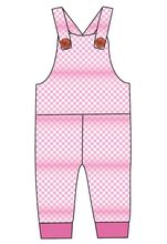 Load image into Gallery viewer, Pink Check Overalls and Shortalls