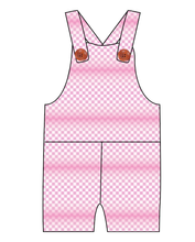 Load image into Gallery viewer, Pink Check Overalls and Shortalls