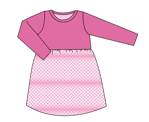 Pink Check Play Dress