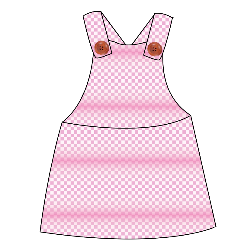 Pink Check Skirt-Alls