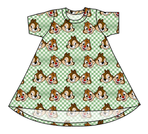 Chipmunk Pals Basic T-Shirt Dress