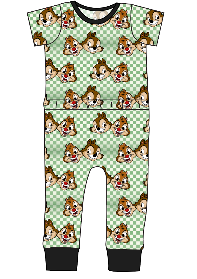Chipmunk Pals Bennett Pants and Shorts Length T-Shirt Romper