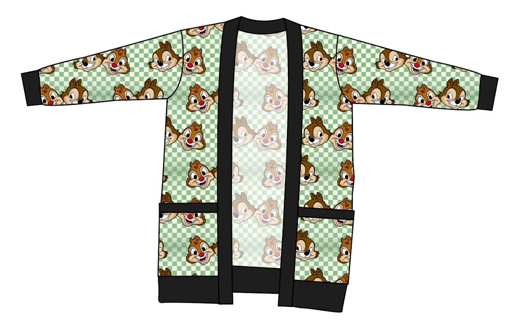 Chipmunk Pals Ladies' Grandpa Cardigan