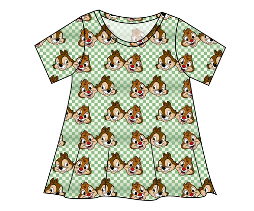 Chipmunk Pals Ladies' Swing Tee