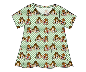 Chipmunk Pals Ladies' Swing Tee
