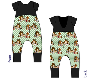 Chipmunk Pals Low Back Romper and Bubble Romper