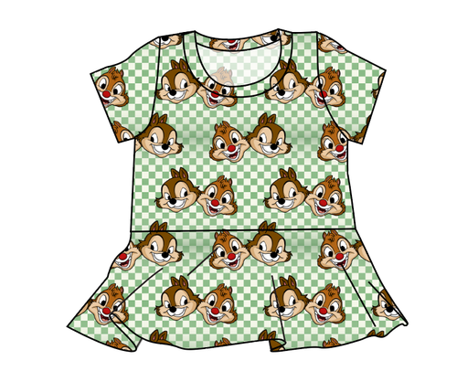 Chipmunk Pals Peplum Top