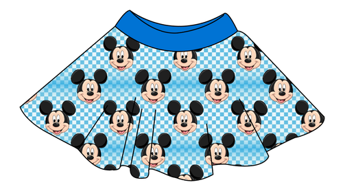 Mickey Check Circle Skirt