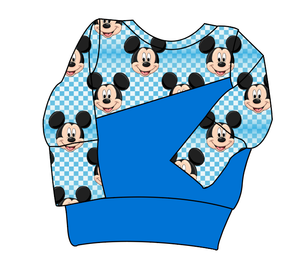 Mickey Check Grow With Me Hoodie (or Crewneck)