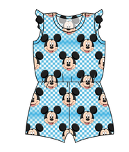Load image into Gallery viewer, Mickey Check Ivy Summer Romper