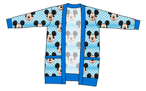Mickey Check Ladies' Grandpa Cardigan