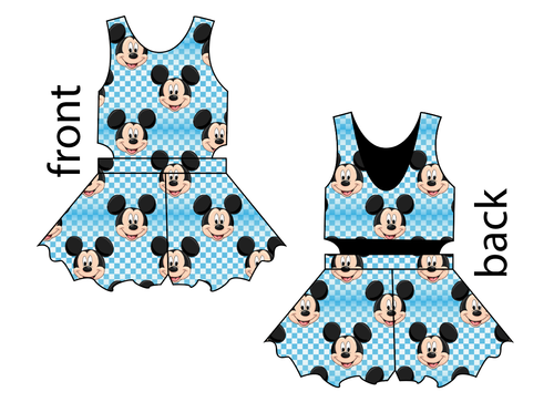Mickey Check Kids Playsuit