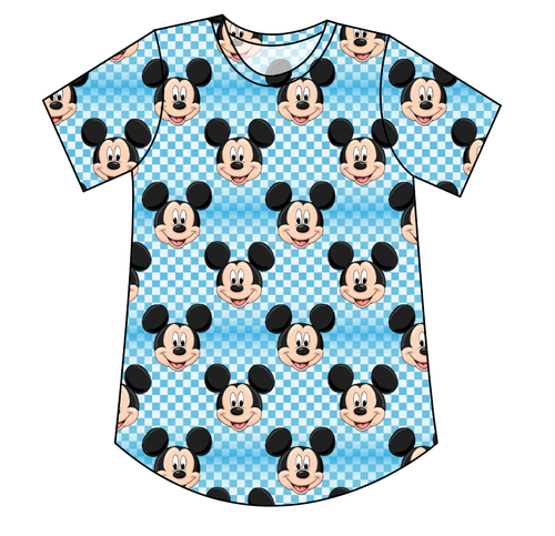 Mickey Check Ladies' Relaxed Tee