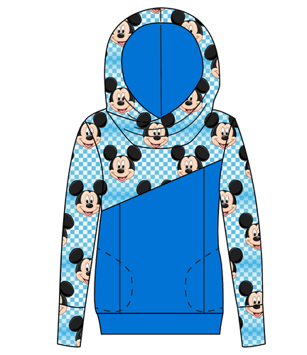 Mickey Check Ladies Hoodie