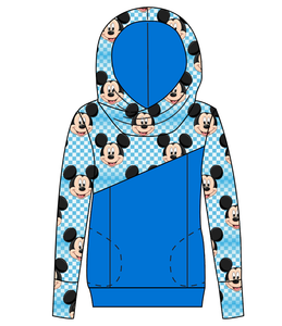Mickey Check Ladies Hoodie