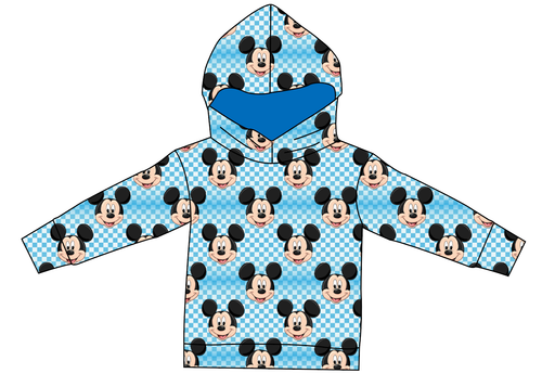 Mickey Check Ladies Oversized Hoodie