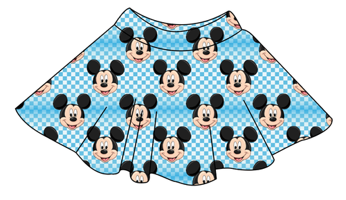 Mickey Check Ladies' Circle Skirt