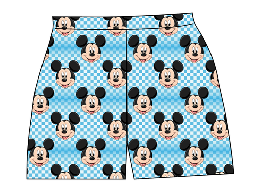 Mickey Check Ladies' Lounge Shorts