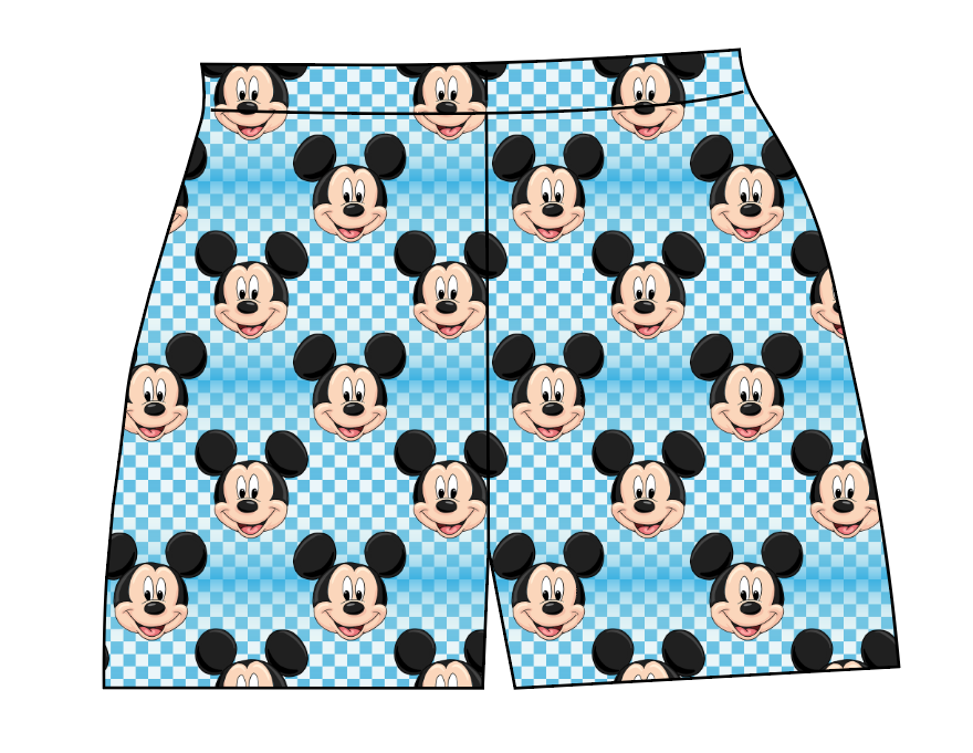 Mickey Check Ladies' Lounge Shorts