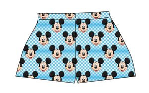 Mickey Check Ladies' Lounge Shorts