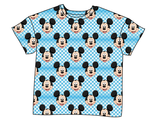 Mickey Check Ladies' Oversized Tee