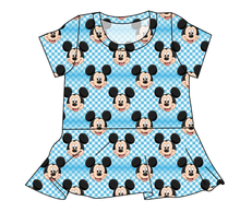 Load image into Gallery viewer, Mickey Check Ladies&#39; Peplum Top