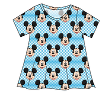 Load image into Gallery viewer, Mickey Check Ladies&#39; Swing Tee