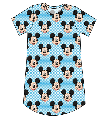 Mickey Check Ladies' T-Shirt Dress