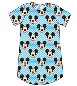 Mickey Check Ladies' T-Shirt Dress