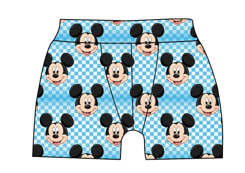 Mickey Check Mens' Boxer Briefs