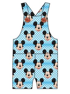 Mickey Check Overalls and Shortalls
