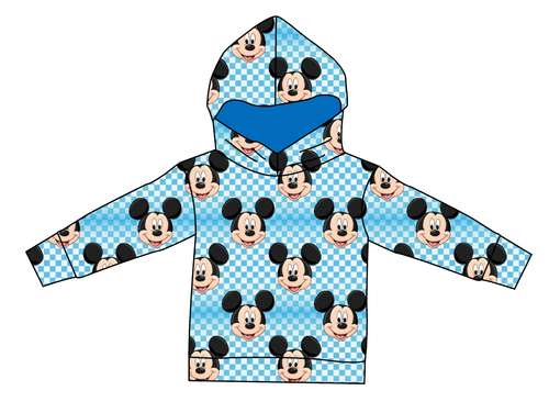 Mickey Check Oversized Hoodie