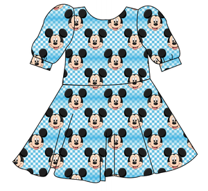 Mickey Check Prairie Dress