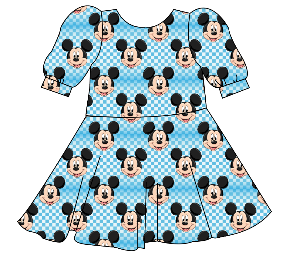 Mickey Check Prairie Dress