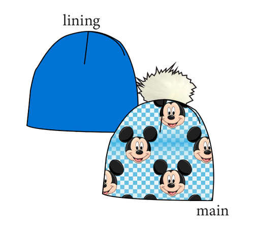 Mickey Check Slouchy Beanie (Reversible!)