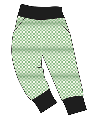 Green Check Basic Joggers And Jogger Shorts