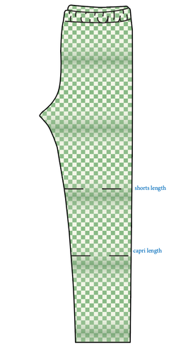 Green Check Basic Leggings