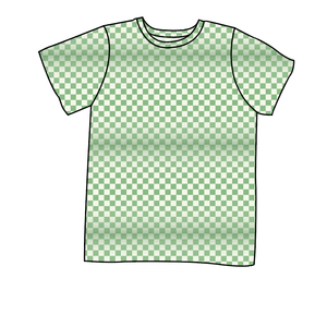 Green Check Basic Tee and Tank