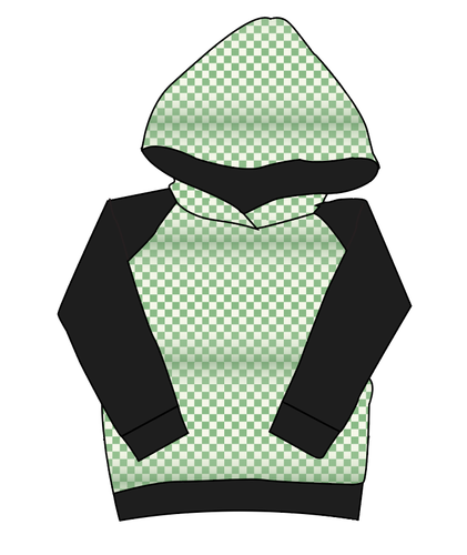 Green Check Classic Hoodie (or Crewneck)