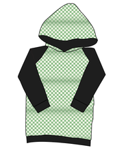 Load image into Gallery viewer, Green Check Classic Hoodie (or Crewneck)