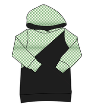 Load image into Gallery viewer, Green Check Classic Hoodie (or Crewneck)