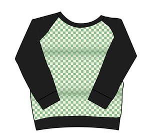 Green Check Classic Hoodie (or Crewneck)