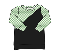 Load image into Gallery viewer, Green Check Classic Hoodie (or Crewneck)