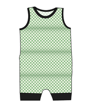 Load image into Gallery viewer, Green Check Emmett Pants And Shorts T-Shirt Romper