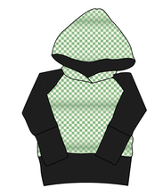 Load image into Gallery viewer, Green Check Grow With Me Hoodie (or Crewneck)