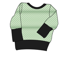Load image into Gallery viewer, Green Check Grow With Me Hoodie (or Crewneck)