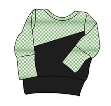 Load image into Gallery viewer, Green Check Grow With Me Hoodie (or Crewneck)