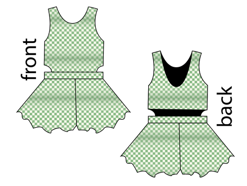 Green Check Kids Playsuit