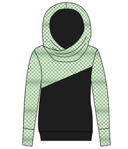 Green Check Ladies Hoodie